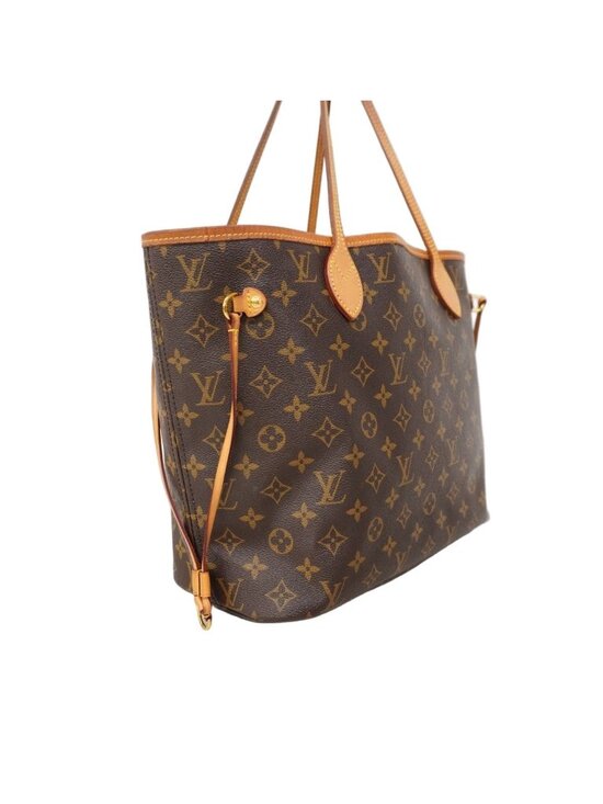 Neverfull MM Monogram Mid Size Tote with Cherry Red Lining  Louis Vuitton Tote Monogram Neverfull Brown